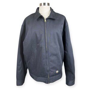 Dickies Insulated Eisenhower Work Jacket Black XL-RG Zip Quilted Lined
